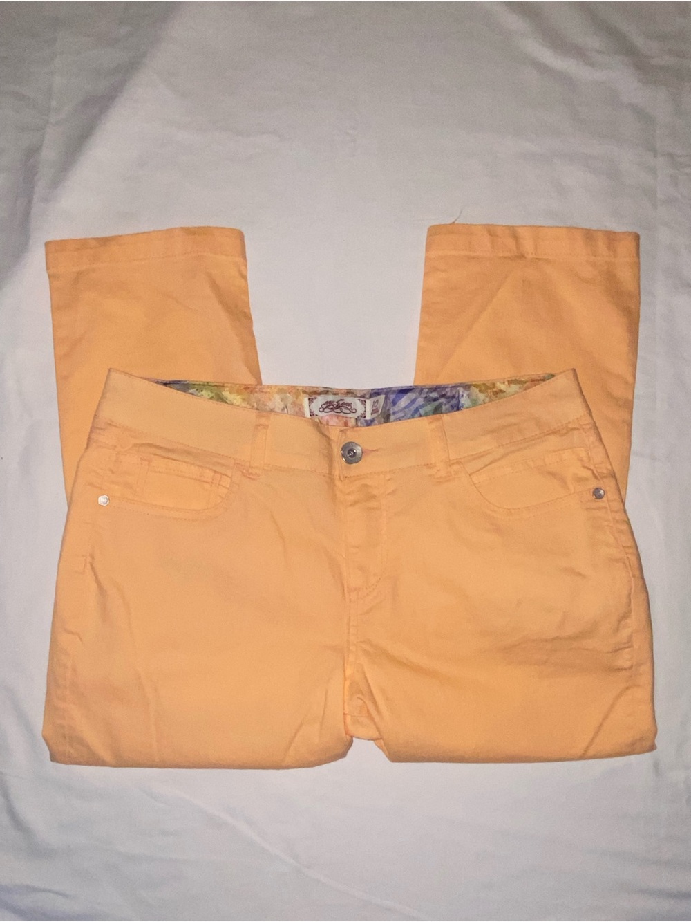 one 5 one Peach Stretch Capris